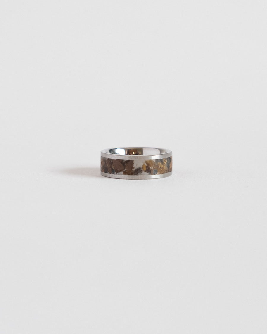 Tigers Eye - Stainless Steel Inlay Ring