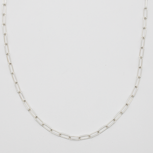 Silver Paperclip Necklace Chain
