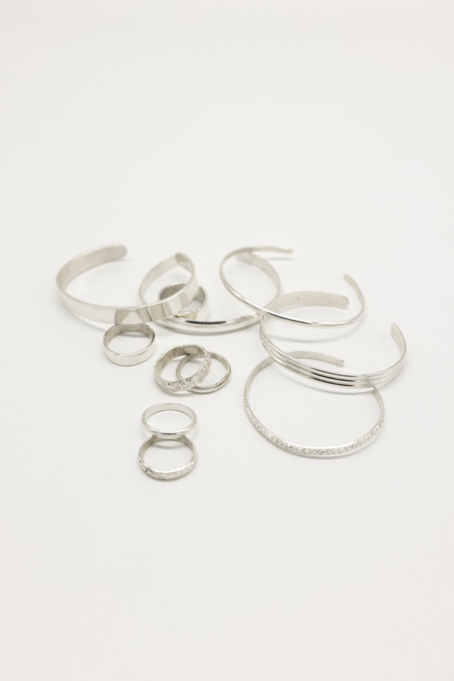 Silver band & Bangle Assortment