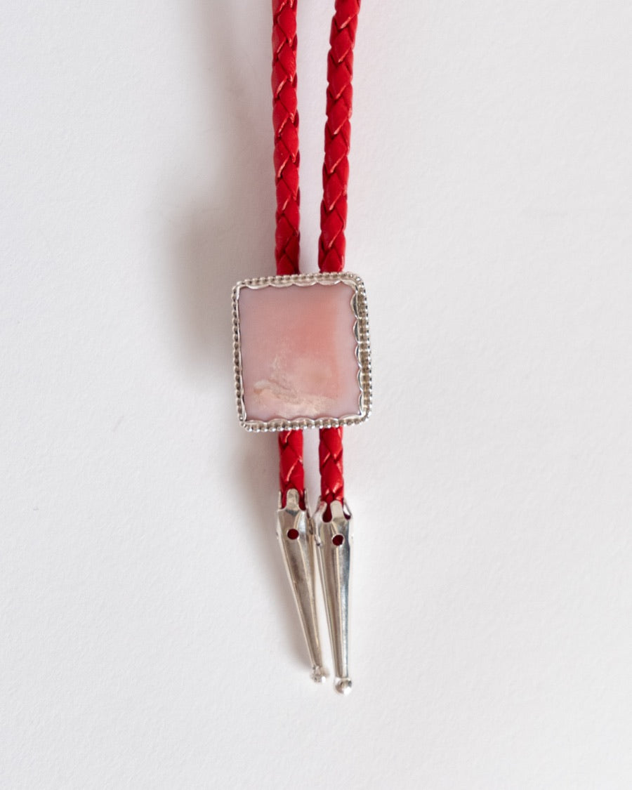 Peruvian Pink Opal Bolo Tie