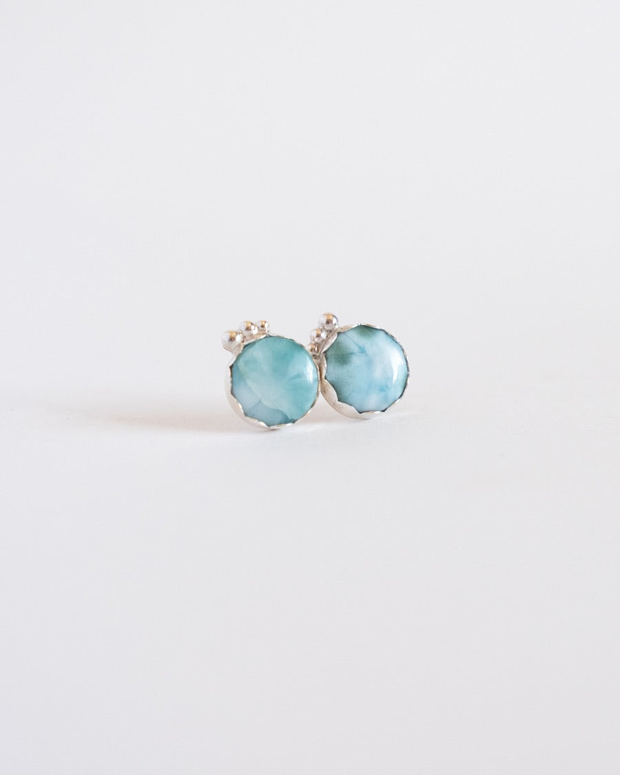 Larimar Stud Earrings