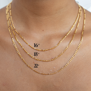 Gold Figaro Necklace Chain